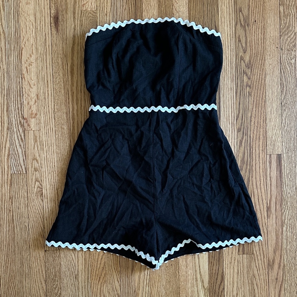 Princess Polly Black Smocked Romper